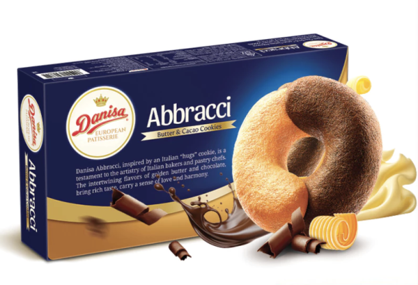 Bánh Quy Bơ & Cacao Danisa Abbracci - Hộp Giấy 168g
