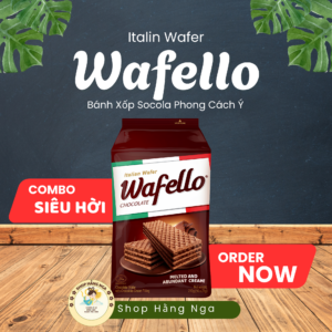 Bánh Xốp Socola Wafello Phong Cách Ý | 210g x 10 gói