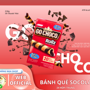 BÁNH QUẾ Xốp Nhân Kem Socola GO CHOCO