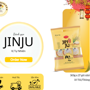 Bánh Richy | Bánh Gạo JINJU vị Truyền Thống, Bò Nướng Tiêu và Mật Ong