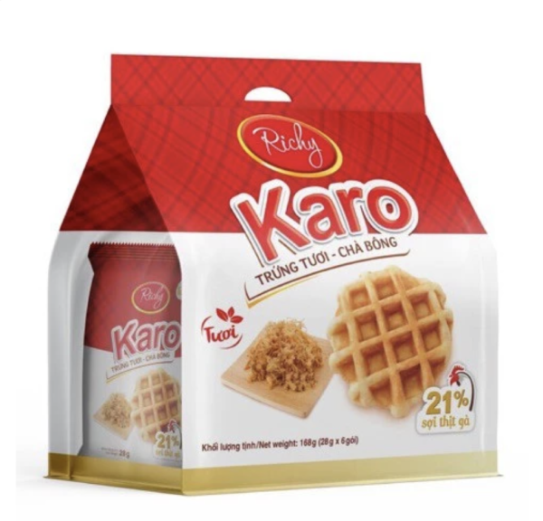 Bánh Karo Trứng Tươi Chà Bông - Túi 156g
