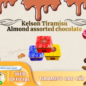 Socola Tiramisu Bọc Hạnh Nhân Thập Cẩm | Hộp Hình Vuông 60g