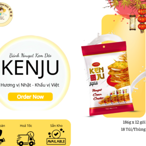 Bánh Quy KENJU NOUGAT KEM DẺO RICHY Dạng Túi 186g