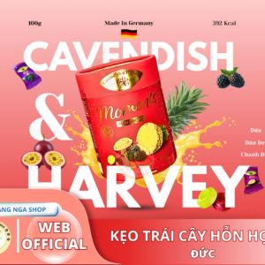 Kẹo Cavendish and Harvey mini CHANH DÂY, DÂU ĐEN, DỨA | Kẹo Trái Cây Đức Hỗn Hợp 100g