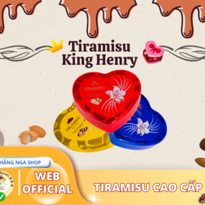 Socola Tiramisu King Henry | Socola Bọc Hạnh Nhân | Trái Tim 90g
