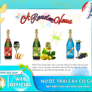 Nước Trái Cây A RendezVous | Nước Trái Cây Pháp Có Ga Vị Táo, Blue, Nho 750ml