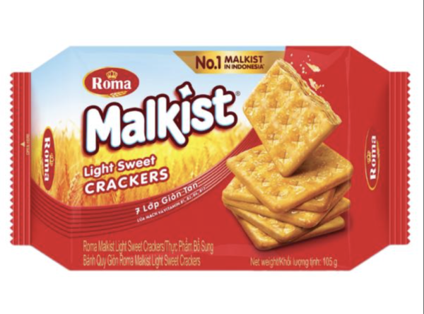 Bánh Quy Giòn  Roma Malkist Light Sweet Crackers - Bịch Giấy 105g-107g