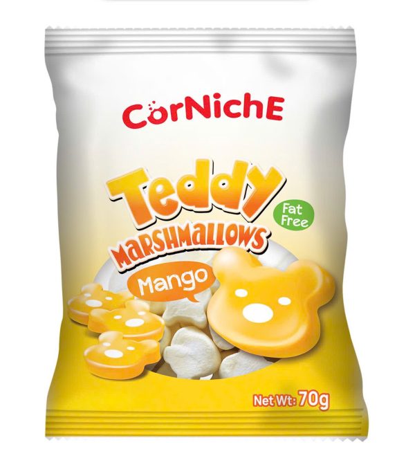 Kẹo dẻo Marshmallow hình Teddy vị Xoài hiệu Corniche 70g